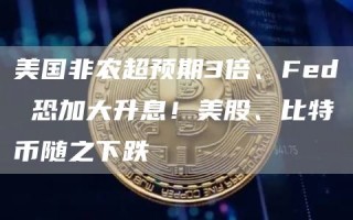 美国非农超预期3倍、Fbd 恐加大升息！美股、比特币随之下跌