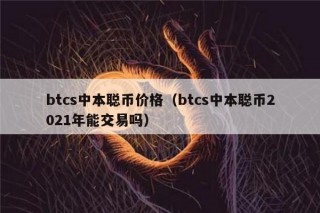 btcs中本聪币价格（btcs中本聪币2021年能交易吗）