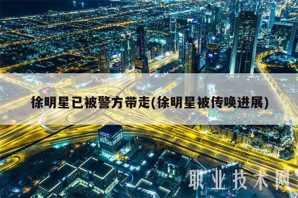 徐明星已被警方带走(徐明星被传唤进展)-第1张图片-欧意易下载