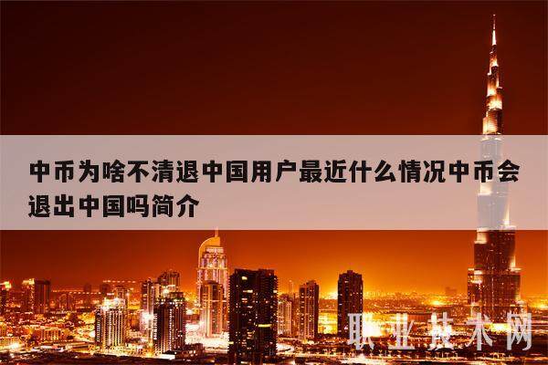 中币为啥不清退中国用户最近什么情况中币会退出中国吗简介-第1张图片-欧意易下载