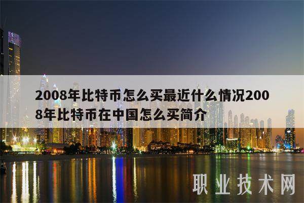 2008年比特币怎么买最近什么情况2008年比特币在中国怎么买简介-第1张图片-欧意易下载